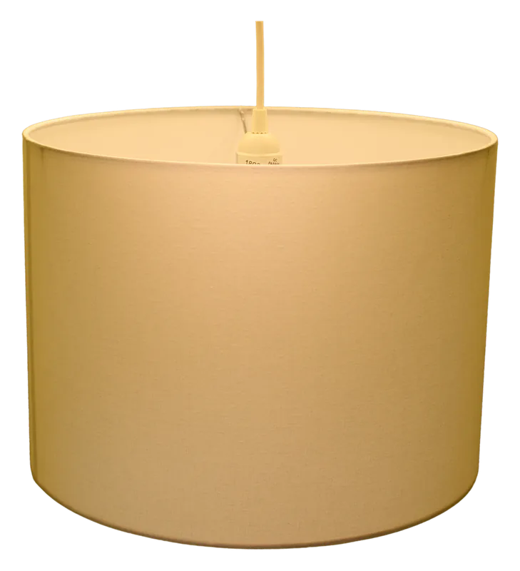 Drum pendant with a rolled edge