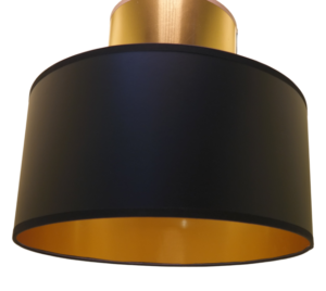 Black & Gold Drum Pendant lampshade