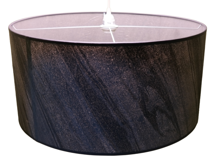 Black Slate Drum lampshade