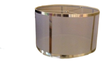 Sheer with Chrome Trim lampshade